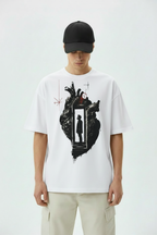Caucasian Male – White Tee