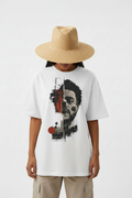 Female Model – White Tee Aligned