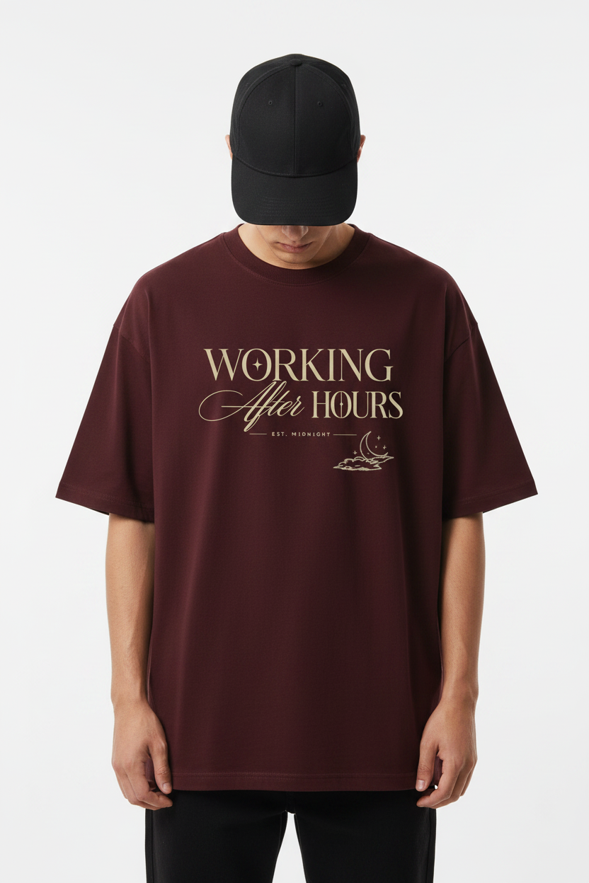 Male Mockup – Maroon